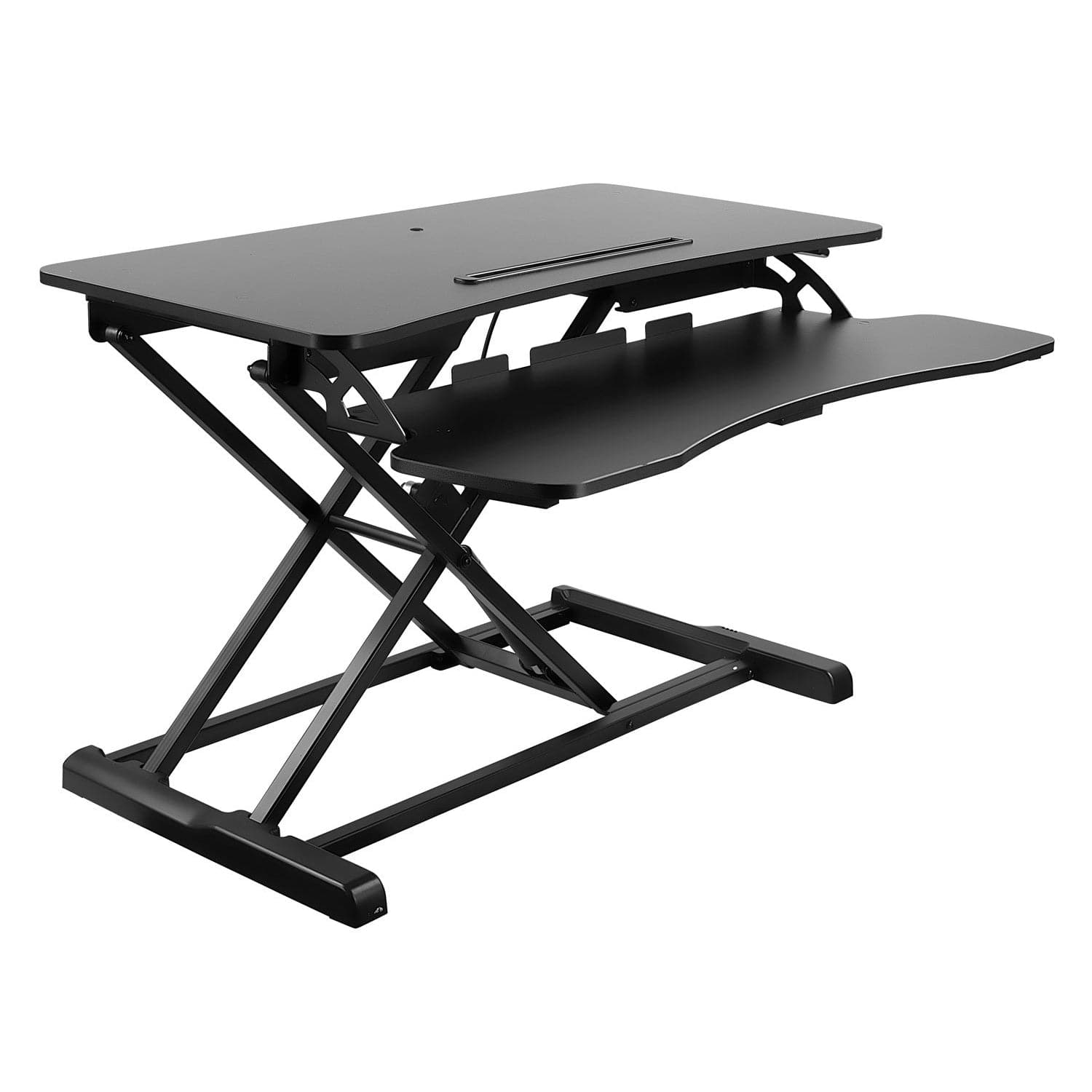 Adjustable Standing Desk Converter With Keyboard Tray - Mount-It!