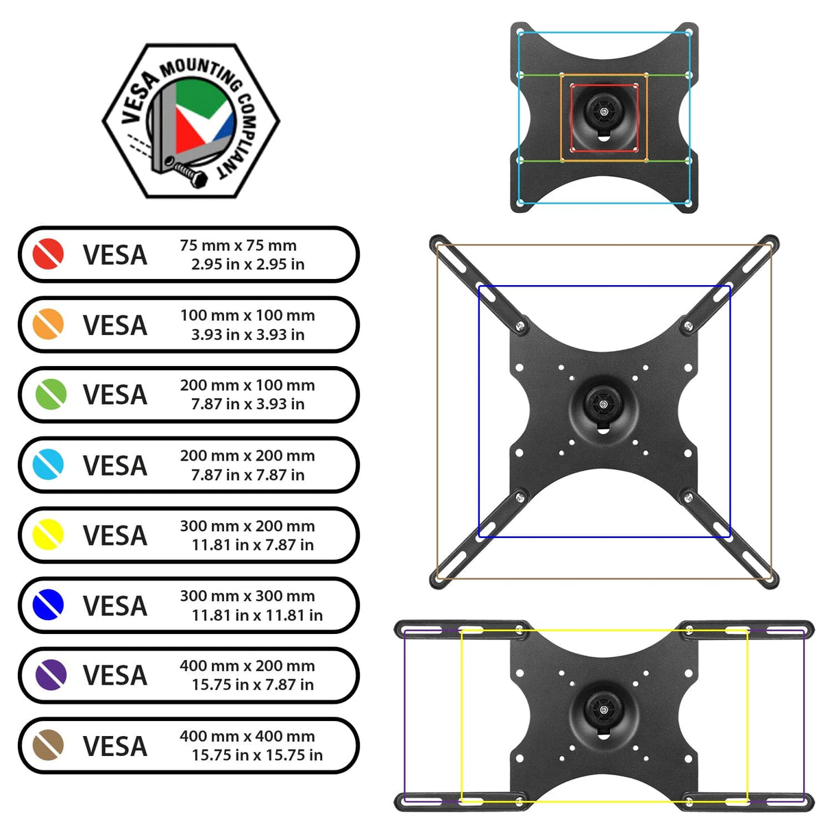 Anti-Theft Full Motion TV Wall Mount - Mount-It!