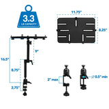 Black Tablet Mount - Universal Tablet Pole and Desk Mount - Mount-It! - MI-7510