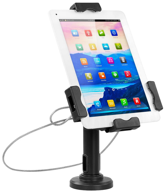 Black Tablet Stand - Universal Tablet Stand with Cable Lock - Mount-It! - MI-3784