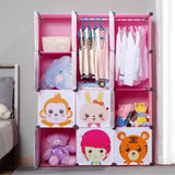 Children's Portable Clothes Closet Rack with XL Storage Cubes - Mount-It!