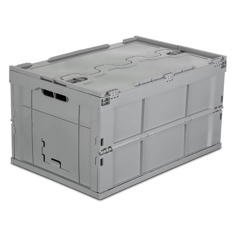 Collapsible Plastic Storage Crate - Mount-It!