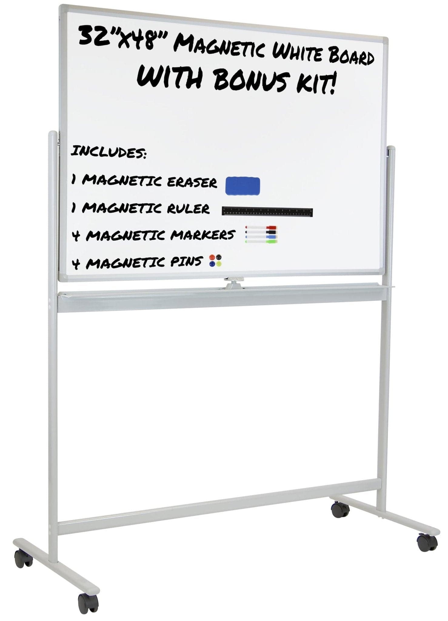 Double-Sided Mobile Dry Erase Board - Mount-It!