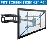 Dual Arm TV Wall Mount with Extra Long Extension - Mount-It!