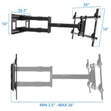 Dual Arm TV Wall Mount with Extra Long Extension - Mount-It!