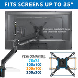 Dual Monitor Desk Mount w/ USB & Multimedia Ports - Mount-It!