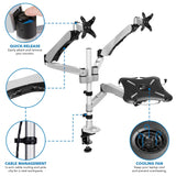 Dual Monitor & Laptop Mount with Cooling Fan - Mount-It!