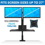 Dual Monitor Sit Stand Desk Mount with USB 3.0 Ports - Mount-It!