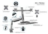 Dual Monitor Stand Up Workstation - Mount-It!