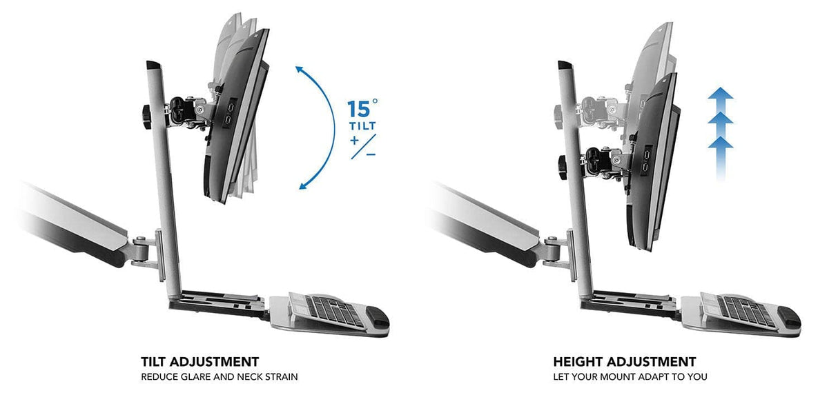 Dual Monitor Stand Up Workstation - Mount-It!