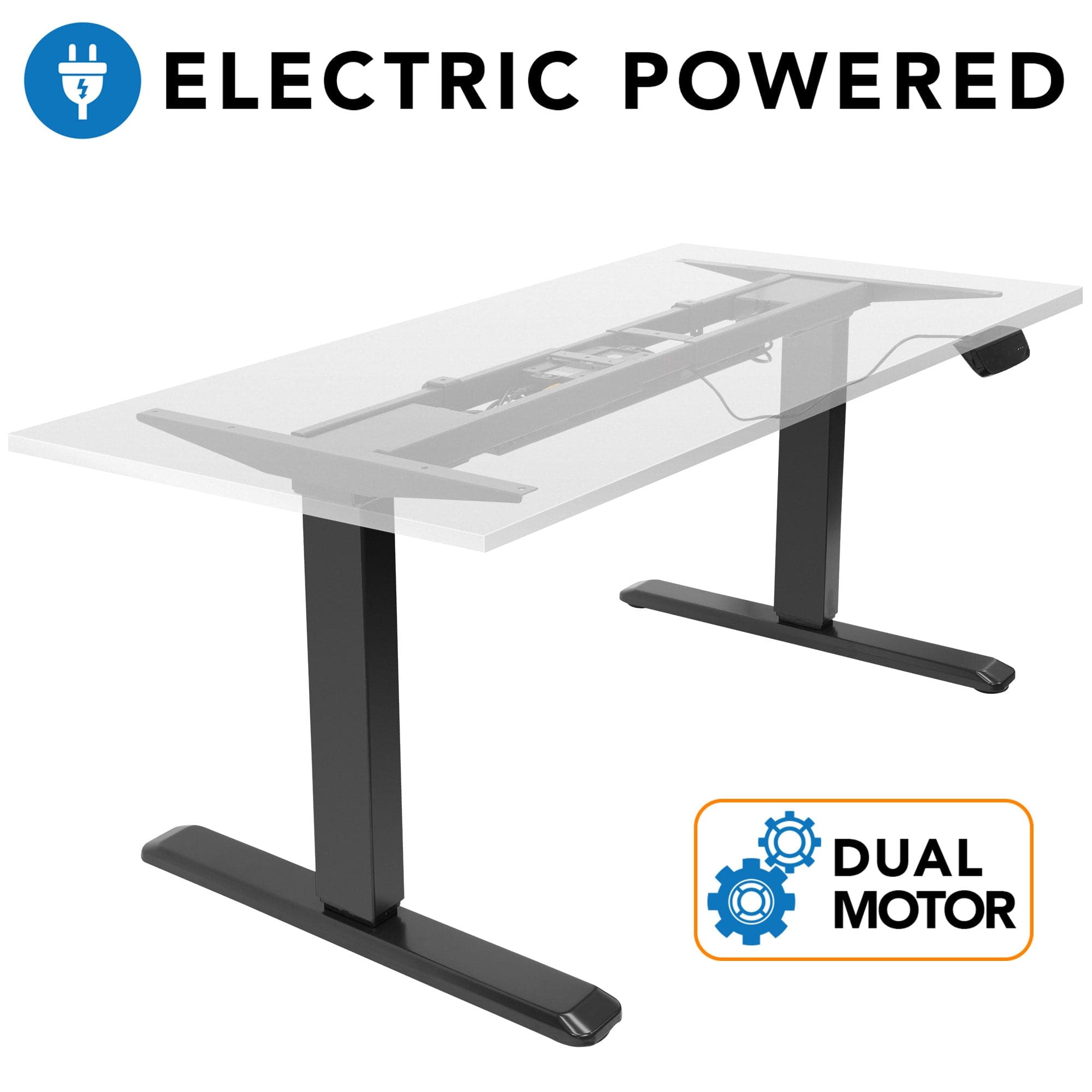 Dual Motor Electric Standing Desk Frame - Mount-It!