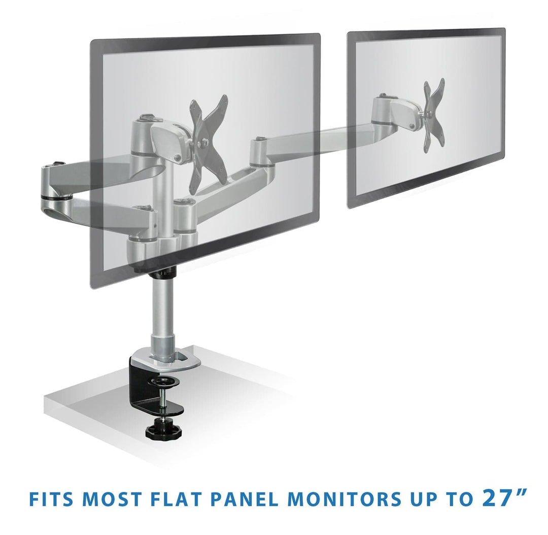 Dual Wide Adjustable Monitor Desk Mount - Mount-It!