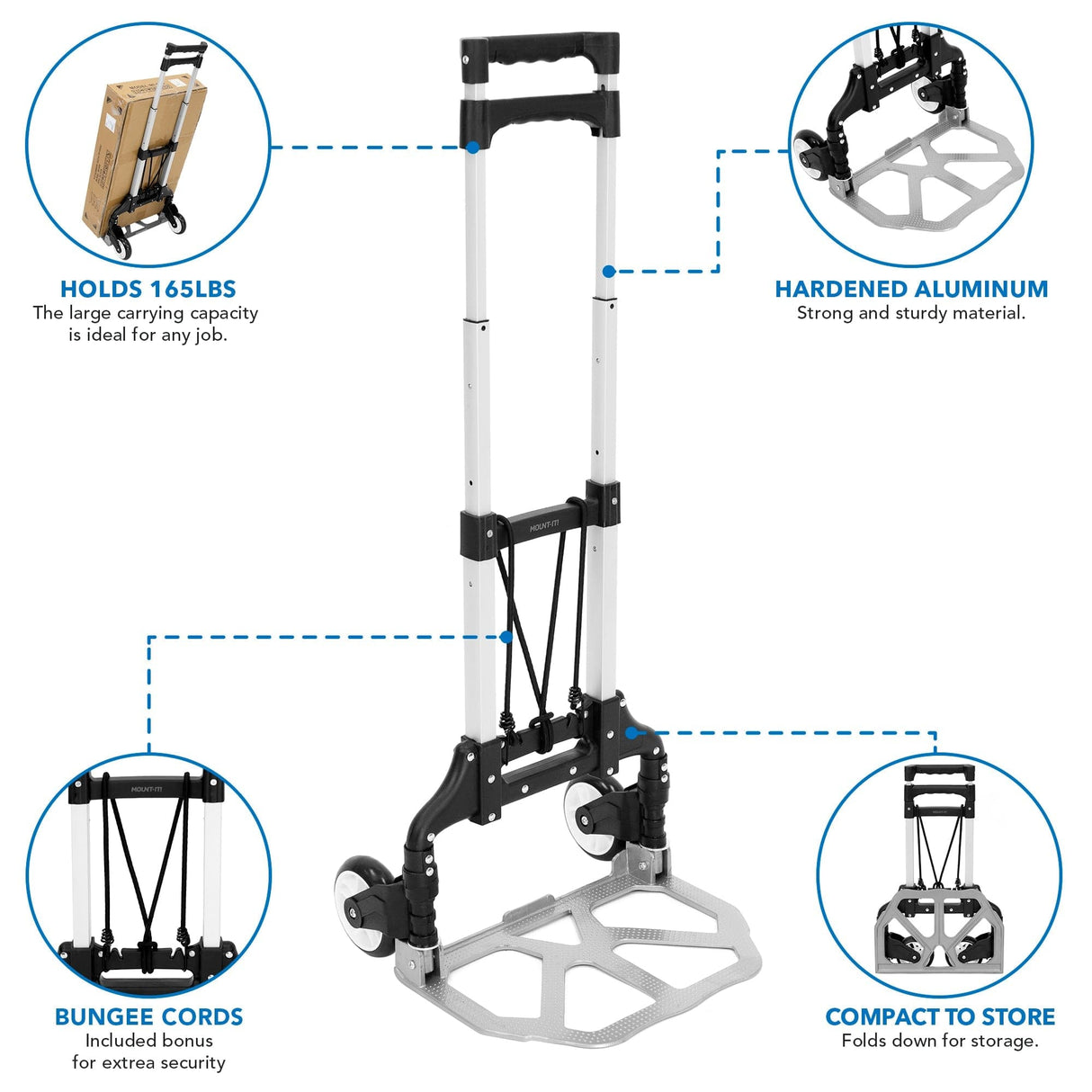 Folding Hand Truck/Luggage Cart - Mount-It!