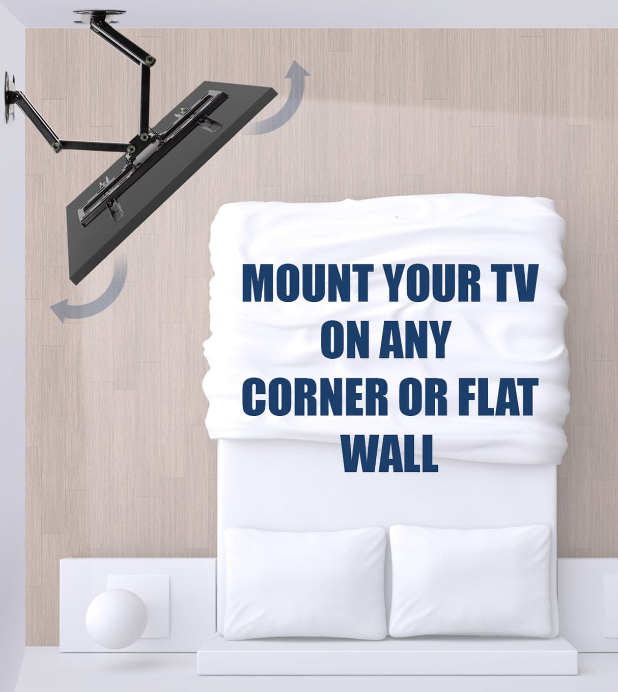 Full Motion Corner TV Wall Mount - Mount-It!