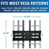 Full Motion Dual Arm TV Wall Mount w/ Extension - Mount-It!