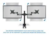 Full Motion Dual Monitor Desk Mount - Mount-It!