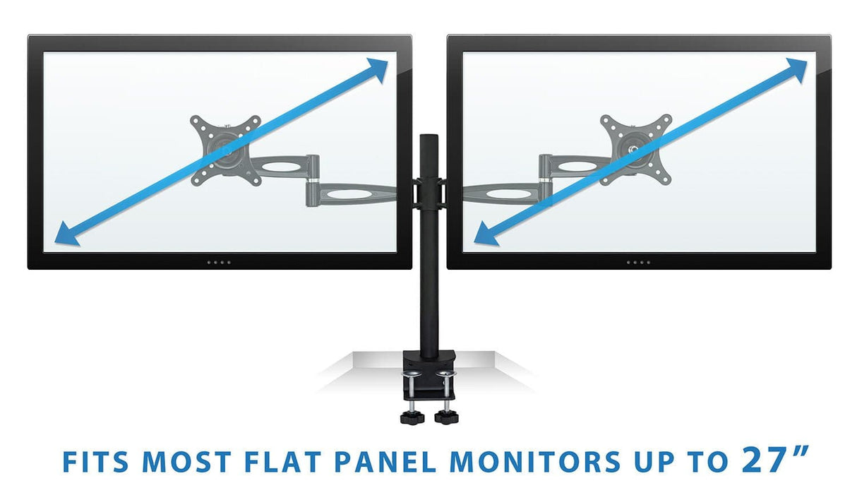 Full Motion Dual Monitor Desk Mount - Mount-It!