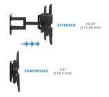 Full Motion Heavy Duty TV Wall Mount for 24" Wall Stud Distance - Mount-It!