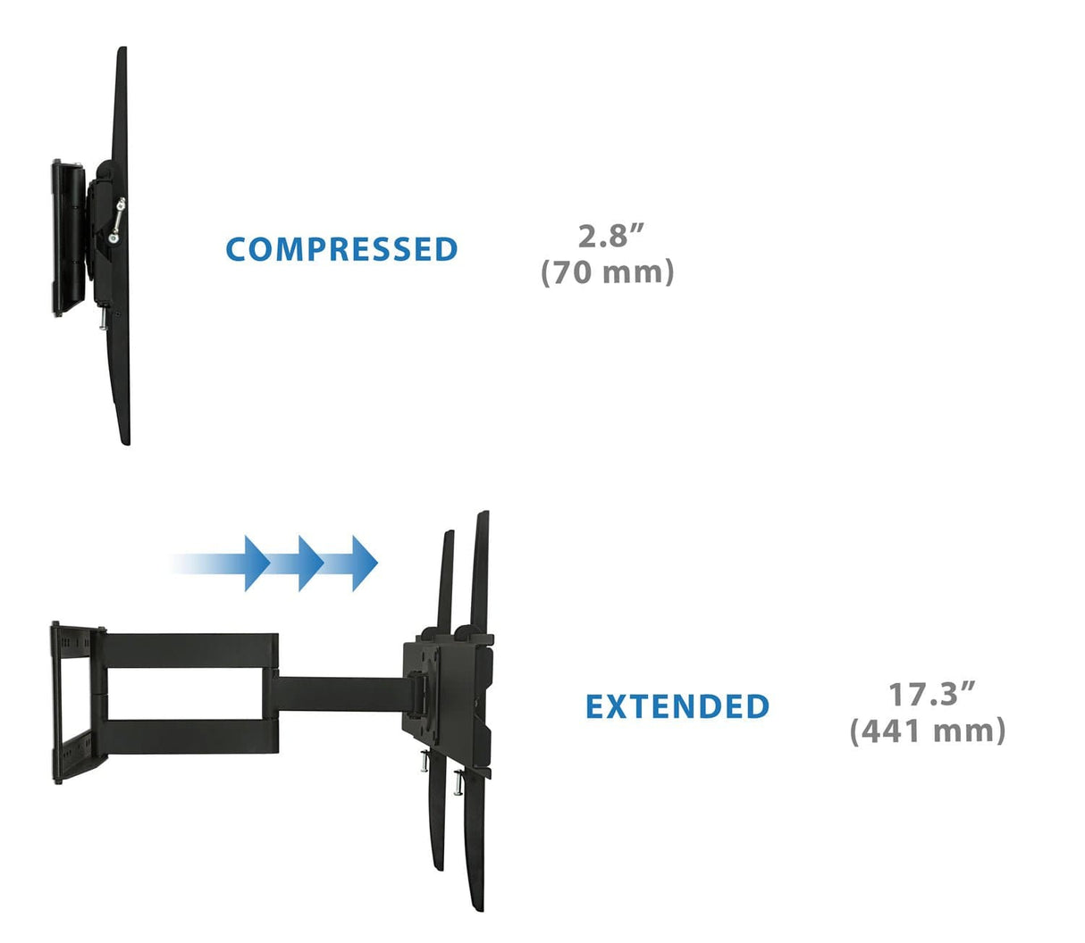 Full-Motion High Weight Capacity TV Mount - Mount-It!