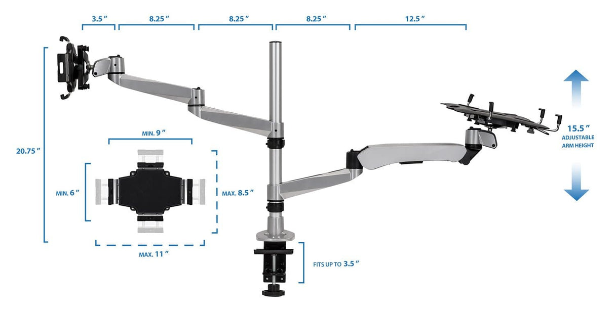 Full Motion Laptop and Tablet Desk Mount - Mount-It!