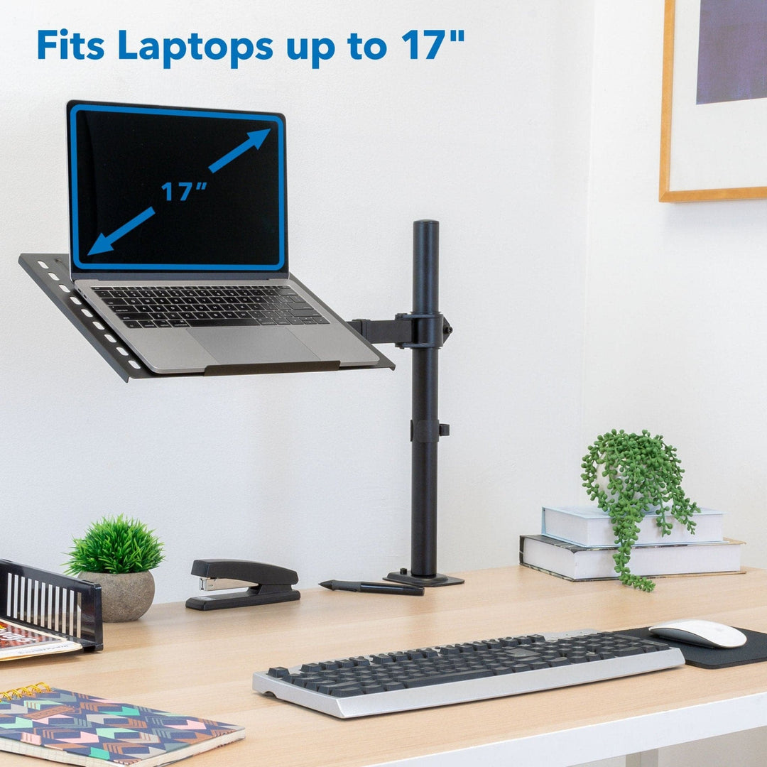 Full Motion Laptop Desk Mount with Cooling Tray - Mount-It!
