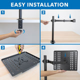 Full Motion Laptop Desk Mount with Cooling Tray - Mount-It!