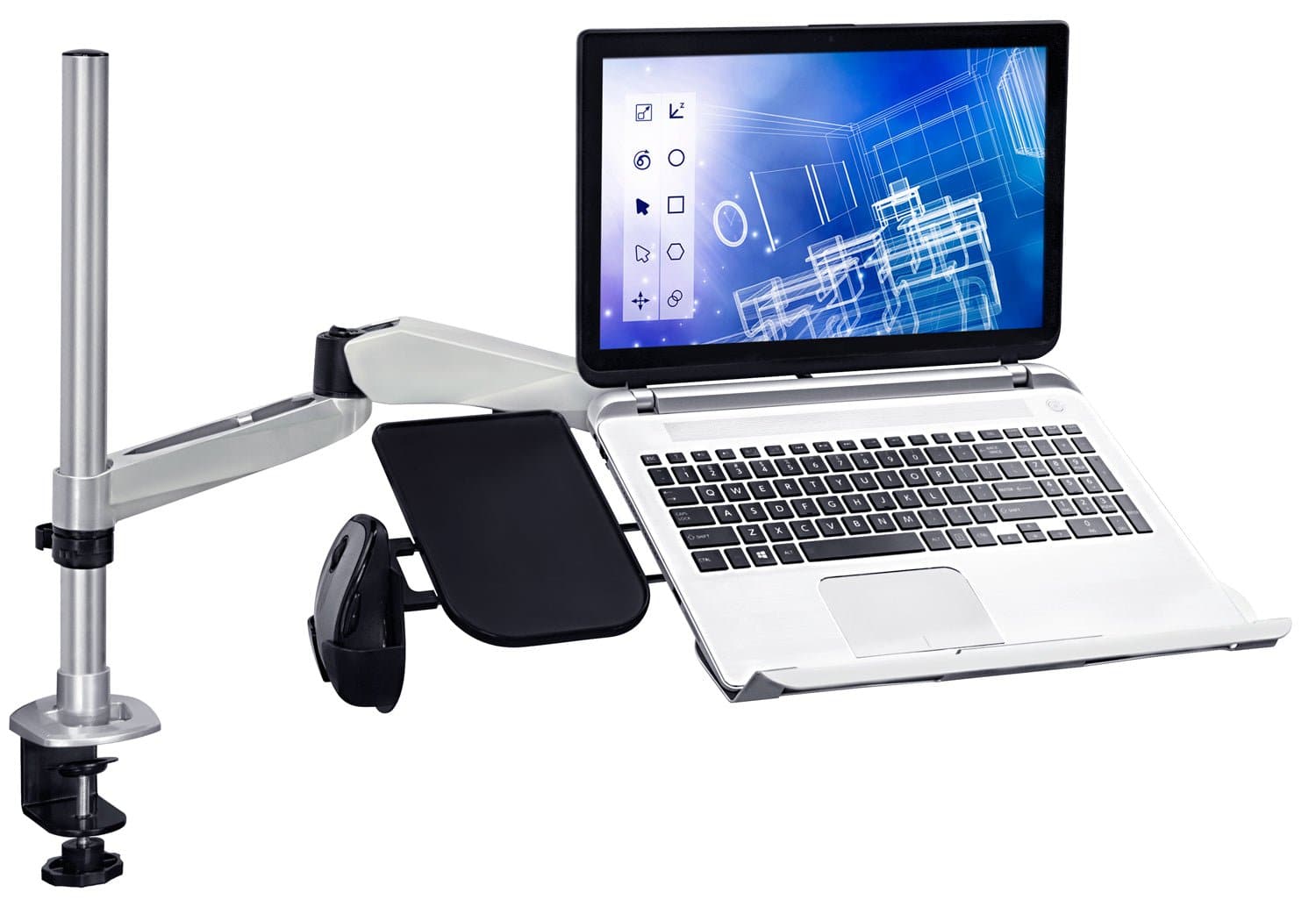 Full Motion Laptop / Notebook Desk Mount - Mount-It!
