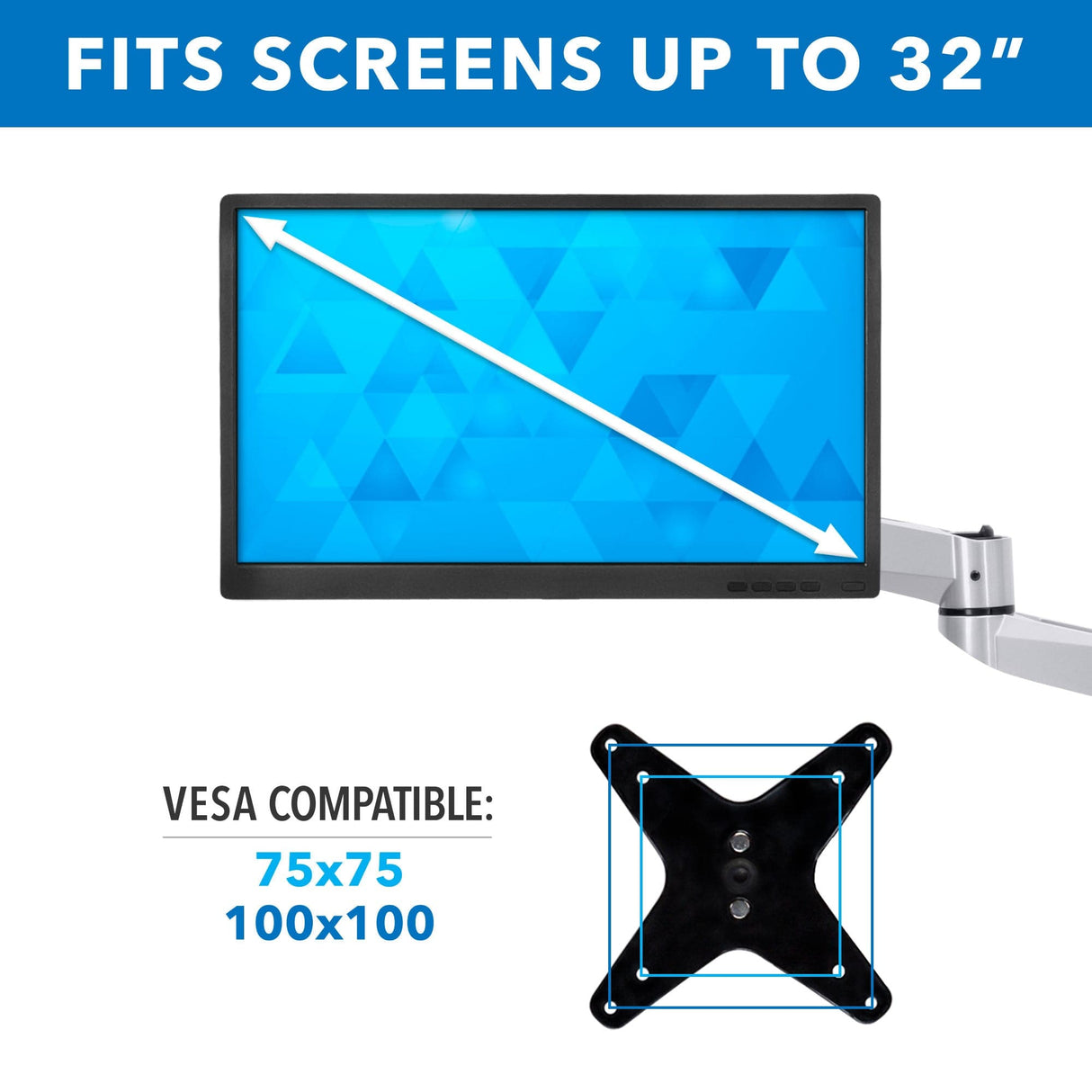 Full Motion Single Dual-Segment Monitor Desk Mount - Mount-It!