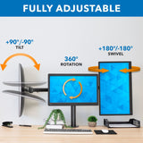 Full Motion Triple Monitor Desk Mount - Mount-It!