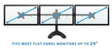 Full Motion Triple Monitor Desk Stand - Mount-It!