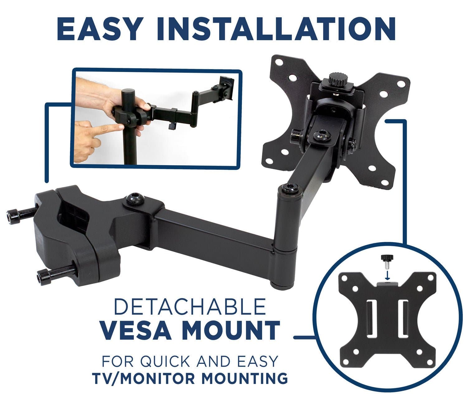 Full Motion TV and Monitor Truss/Pole Mount - Mount-It!