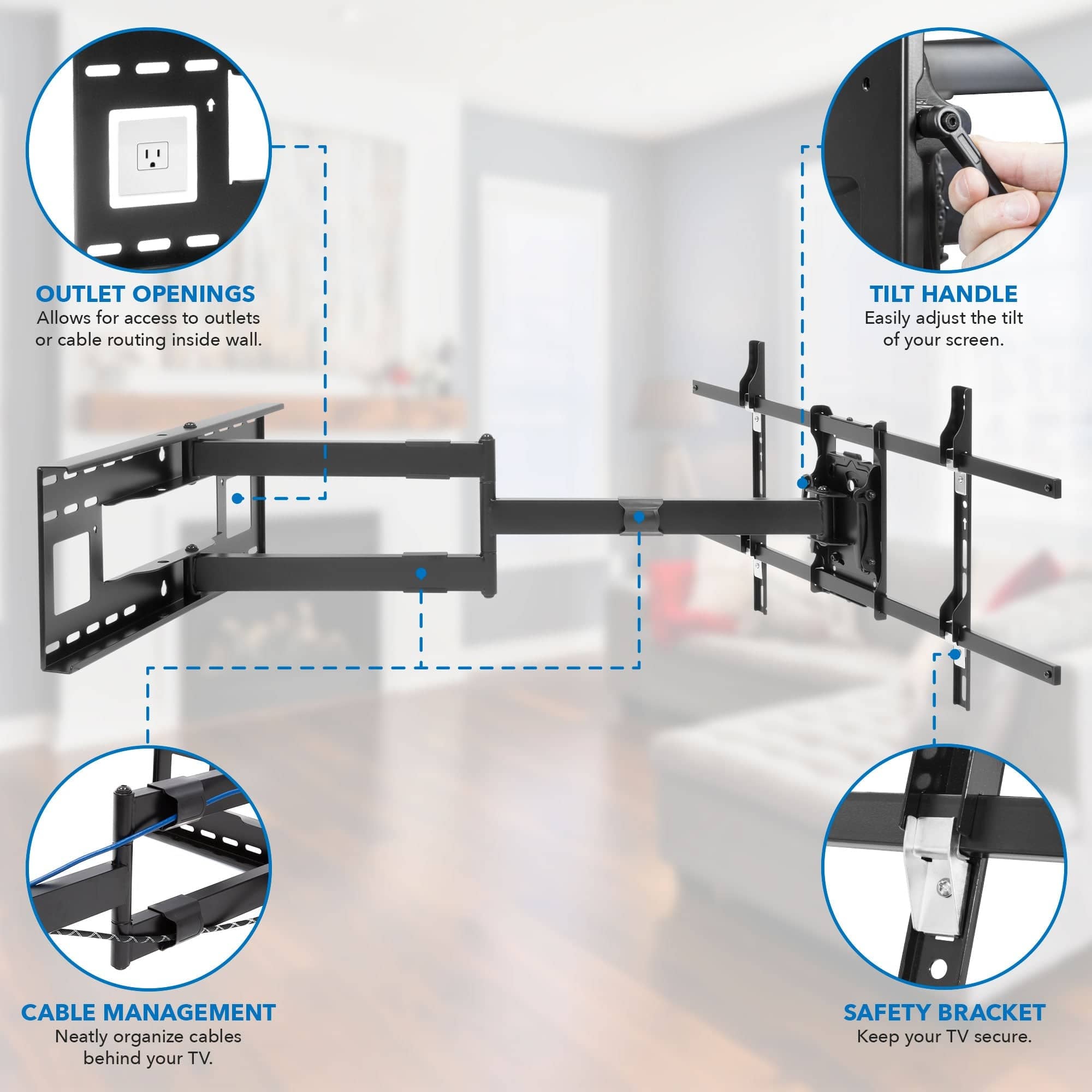 Mount-it! Tv Wall Mount Monitor Bracket With Full Motion