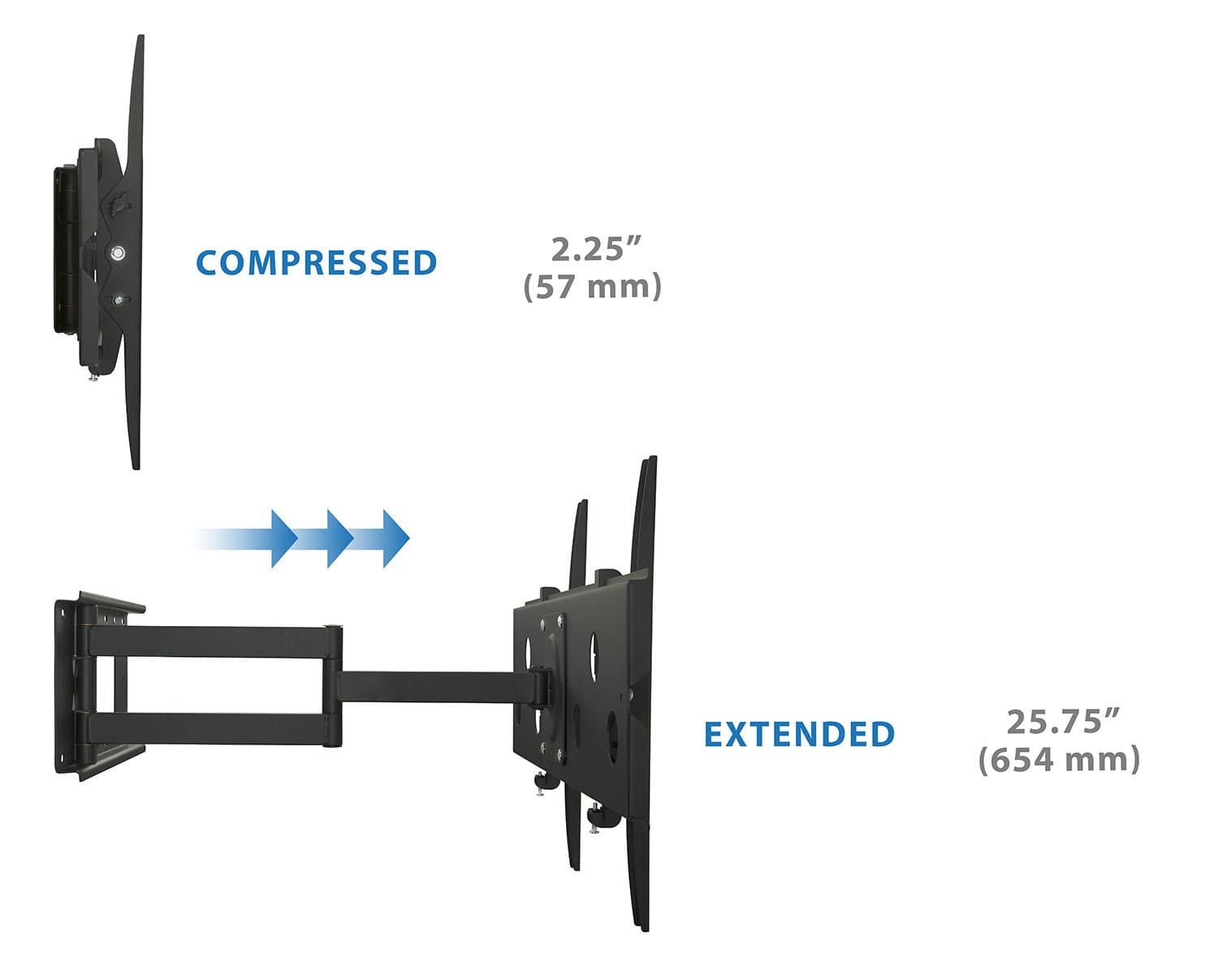Full Motion TV Wall Mount with Long Extension - Mount-It!