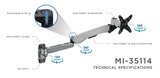 Fully Adjustable Monitor Wall Mount w/ Spring Arm - Mount-It!