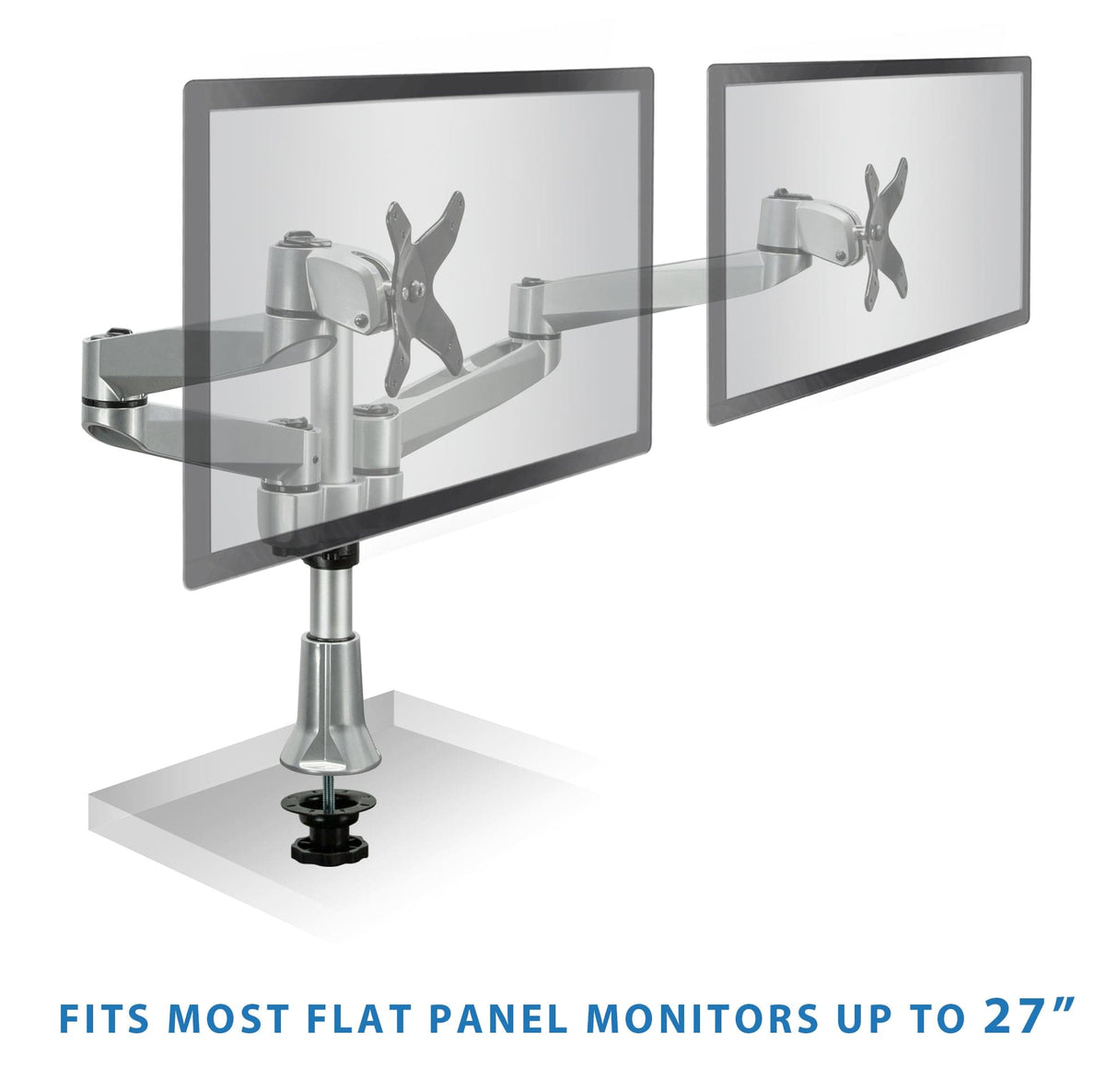 Heavy Duty Articulating Dual Monitor Desk Mount - Mount-It!