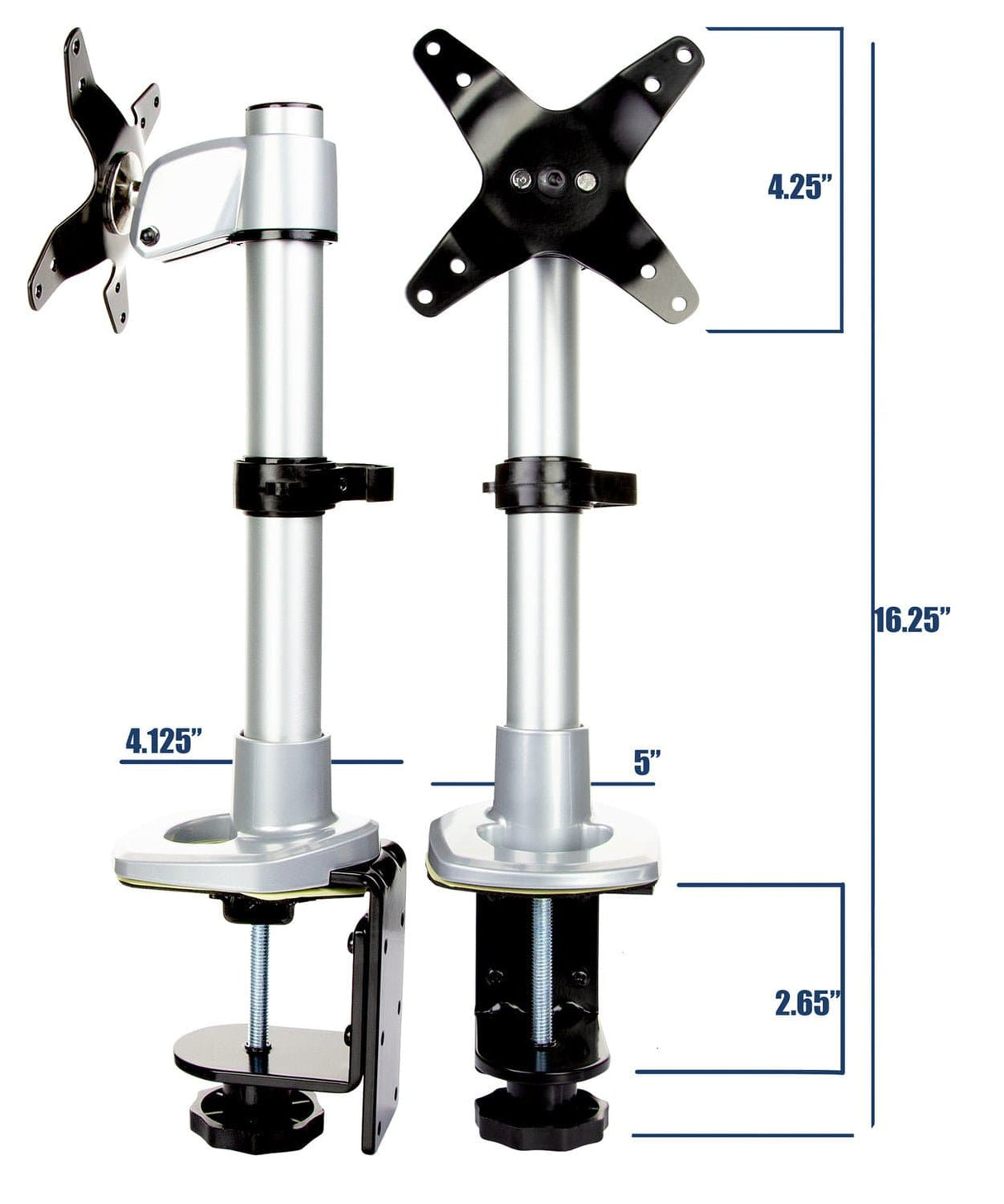 Height Adjustable & Articulating Single Monitor Desk Mount - Mount-It!