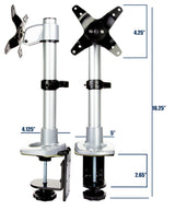 Height Adjustable & Articulating Single Monitor Desk Mount - Mount-It!