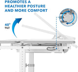 Height Adjustable Kid's Desk for Children K-12 - Mount-It!