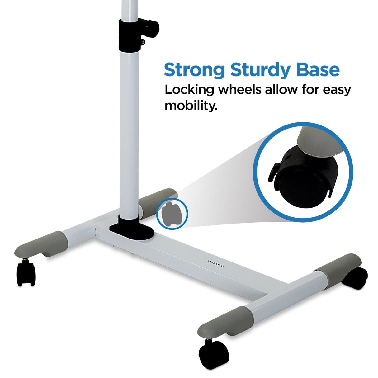 Height Adjustable Rolling Laptop Cart - Mount-It!