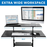 Height Adjustable Rolling Stand up Desk - Mount-It!