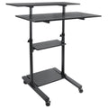 Height Adjustable Rolling Stand up Desk - Mount-It!