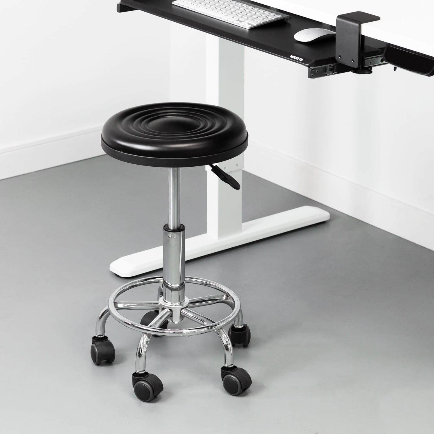 Height Adjustable Stool with Wheels - Mount-It!