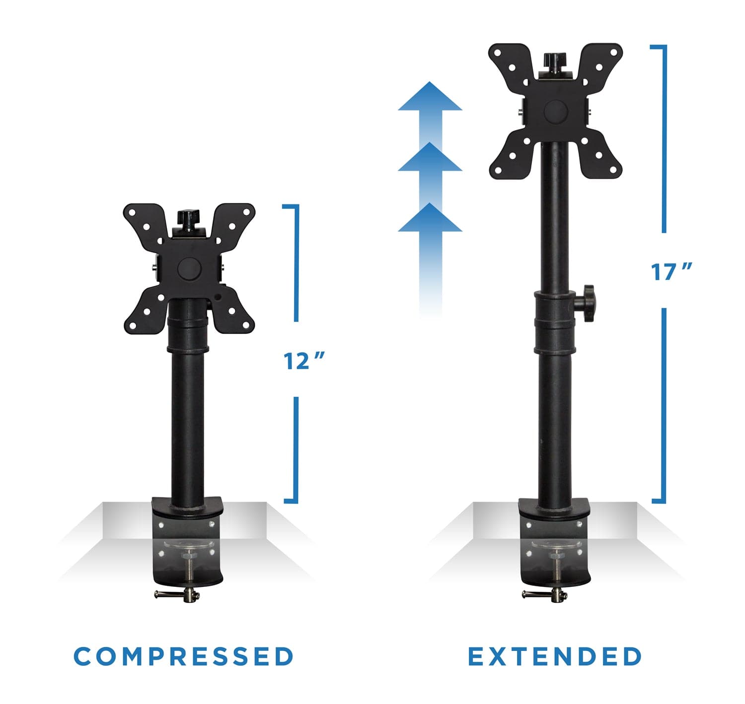 Height Adjustable Ultra-Wide Monitor Mount - Mount-It!