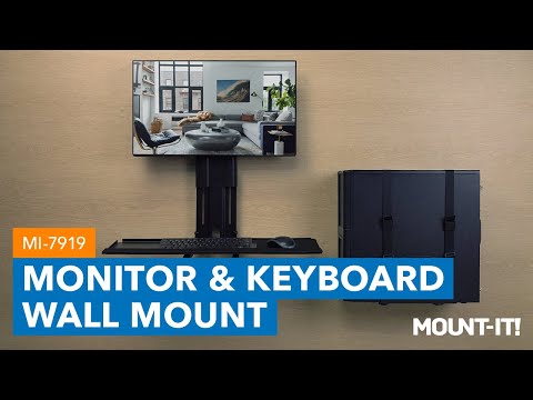 Monitor and Keyboard Wall Mount with CPU Holder