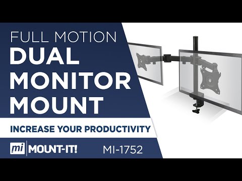 Full Motion Dual Monitor Desk Mount