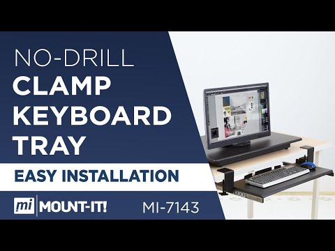 Clamp-On Under Desk Keyboard and Mouse Drawer Platform