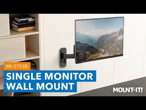 Height Adjustable Single Monitor Wall Mount
