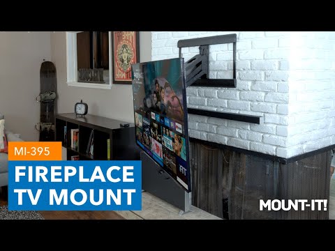 Height Adjustable Fireplace TV Mount with Spring Arm