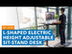 Electric Height Adjustable L Shaped Standing Desk