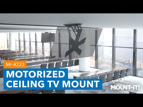 Retractable Motorized Ceiling TV Mount